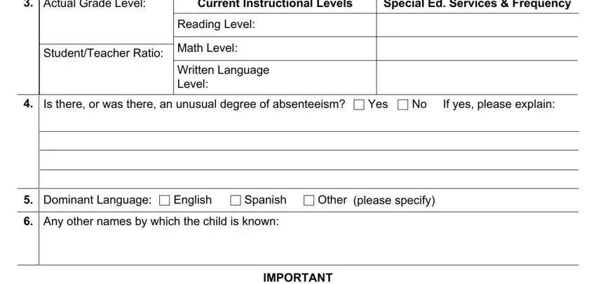 Is there or was there an unusual, Written Language Level, and English of teacher questionnaire printable