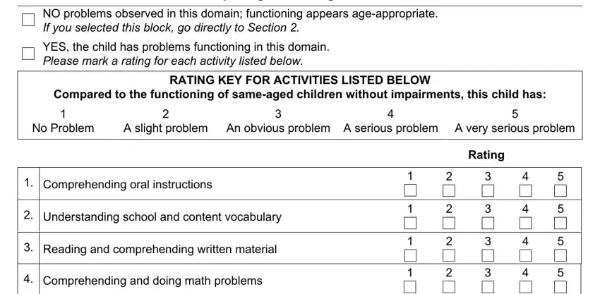 Stage # 3 of filling in teacher questionnaire printable