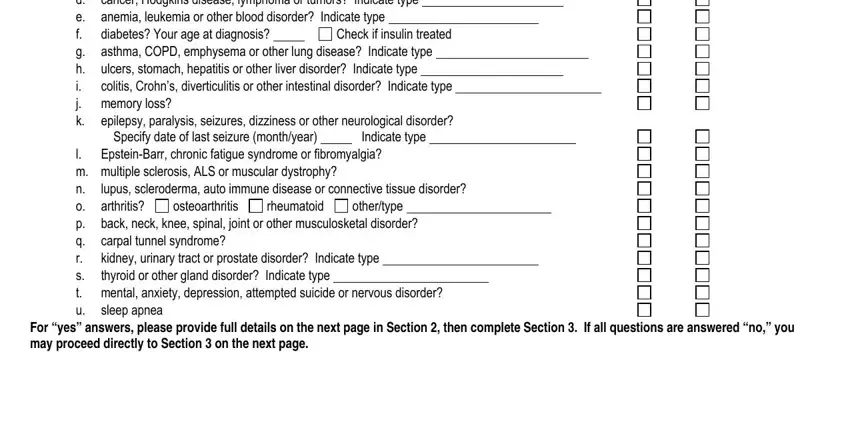 Completing part 4 in metlife form statement health pdf