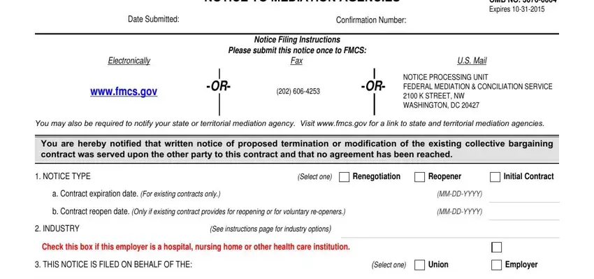 form notice mediation conclusion process shown (portion 1)