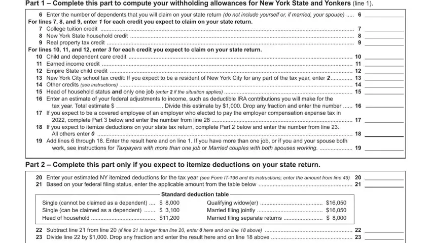 A way to fill in It 2104 Form part 3