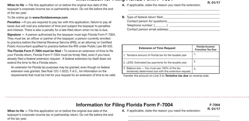 Part no. 4 in submitting florida extension application
