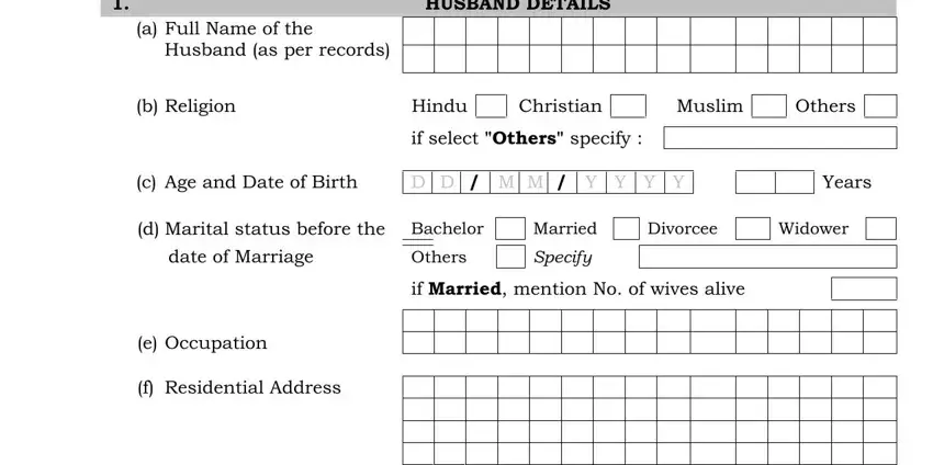 Learn how to fill in form d memorandum of marriage marathi pdf portion 1