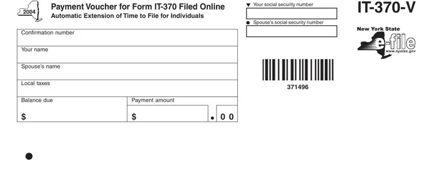 Filling out segment 1 of it 370 v confirmation number