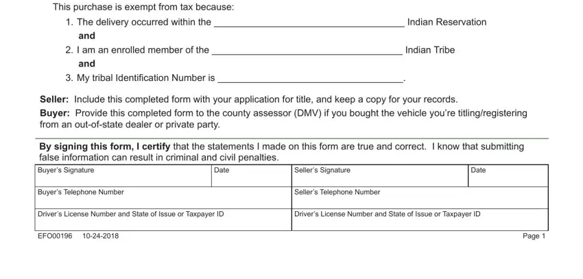 This purchase is exempt from tax, By signing this form I certify, and Sellers Signature in idaho state tax form st 133