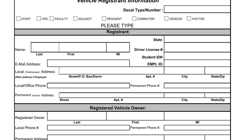 The way to complete florida vehicle registration form step 1
