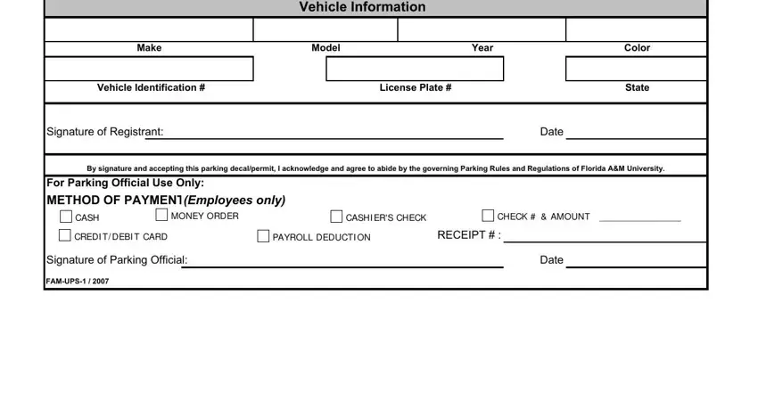 Year, Vehicle Identification, and State of florida vehicle registration form