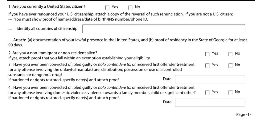 Part # 2 of filling out concealed carry permit