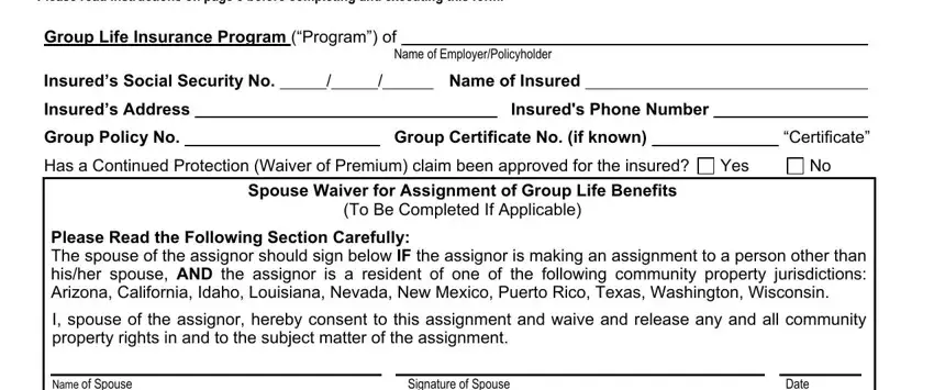 Writing segment 1 of metlife insurance absolute assignment form