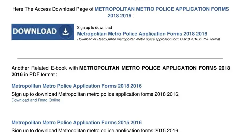Stage # 1 of filling in metropolice application forms 2021