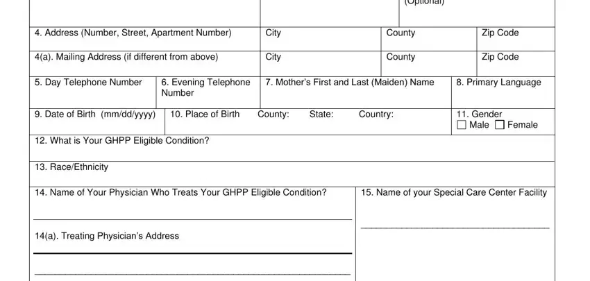 Part number 1 of filling out application handicapped program get