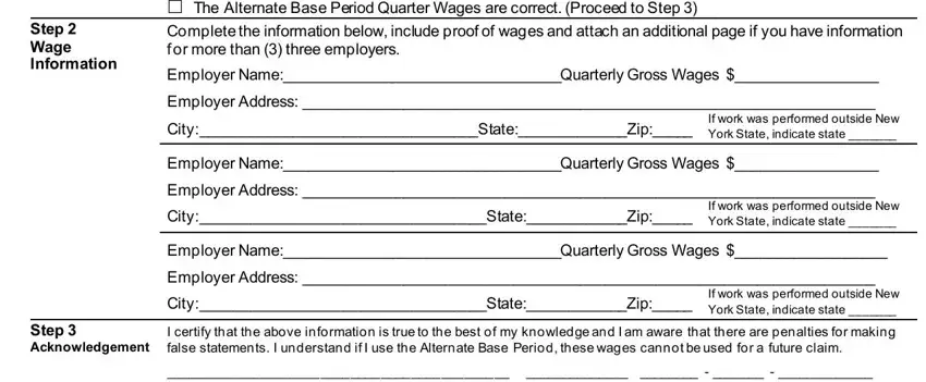 Find out how to complete request alternate base period form part 2