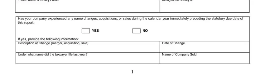 Stage # 2 for filling in Michigan Form 1028