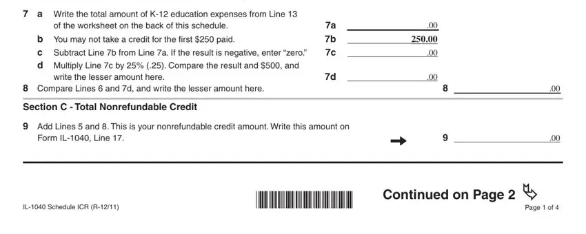 Form Il 1040 Schedule Icr ≡ Fill Out Printable PDF Forms Online