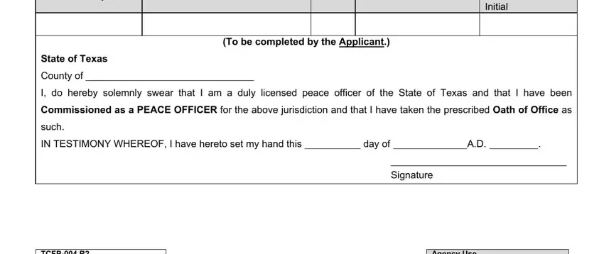 Completing section 2 in Form Tcfp 004 R2