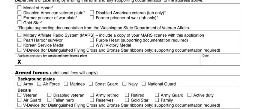 Background plates, Purple Heart supporting, and Marines inside Form Td 420 500