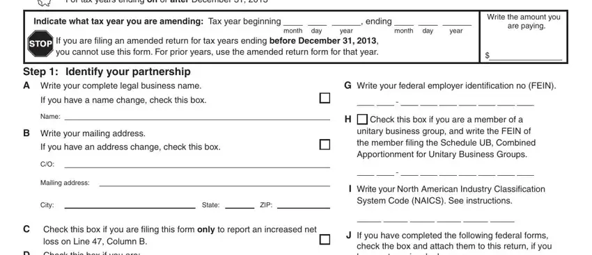 Form Il 1065 X conclusion process explained (step 1)