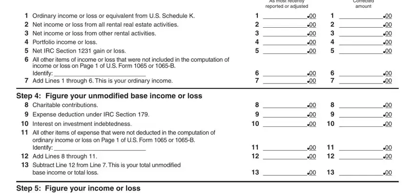 Form Il 1065 X completion process described (part 3)