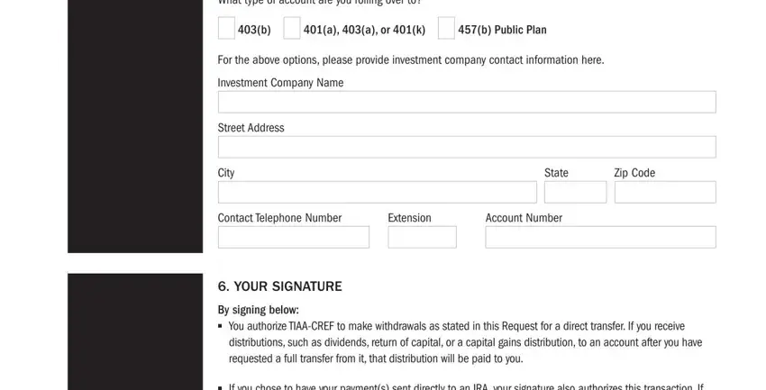 How to fill in Form Tiaa Cref F11254 part 4