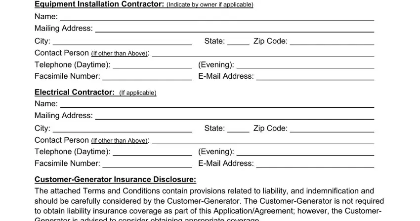Completing part 4 of jcp interconnection forms