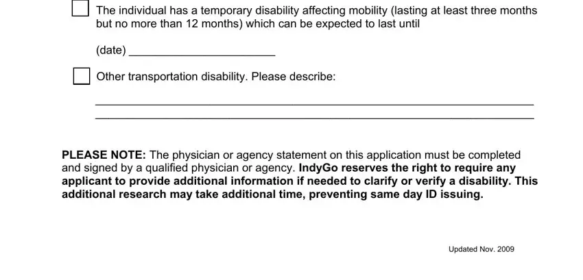 Stage number 2 of completing indygo half fare application