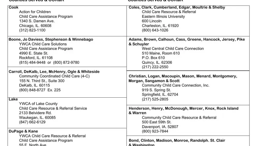 The right way to fill out Peoria portion 3