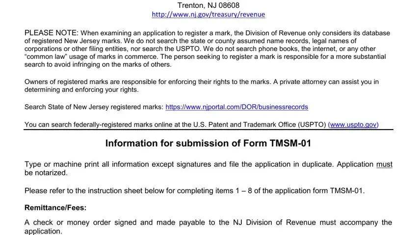 How to fill out new jersey 01 mark form portion 1