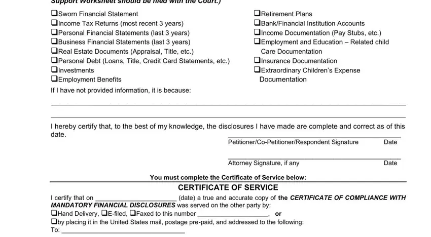 Date, CERTIFICATE OF SERVICE, and Date of jdf 1104 certificate compliance