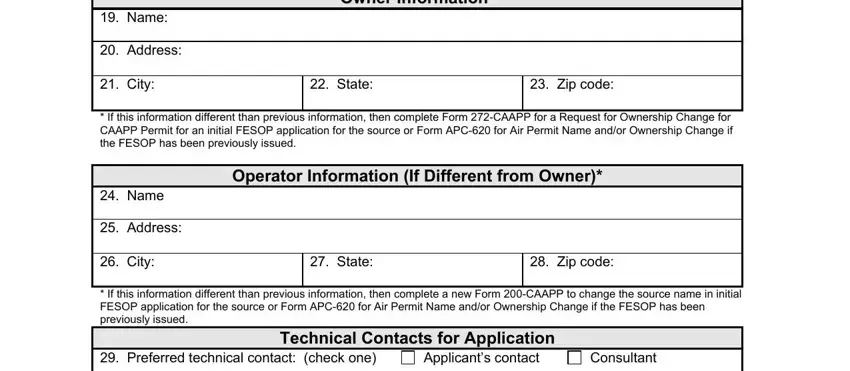 Zip code, Name, and Owner Information inside Form Il 532 2865