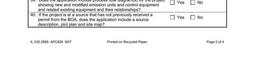 Printed on Recycled Paper, If the project is at a source, and permit from the BOA does the of Form Il 532 2865