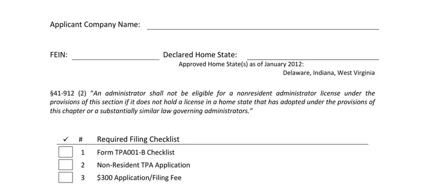 Writing part 1 of Form Tpa001 B