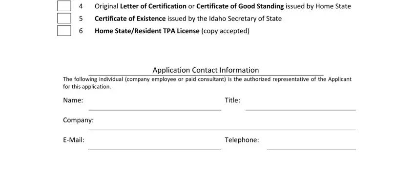 Form Tpa001 B completion process clarified (step 2)