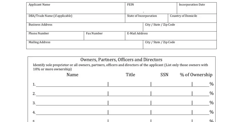 Stage no. 3 in submitting Form Tpa001 B