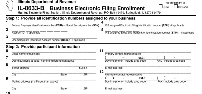 Best ways to fill out R-01 step 1