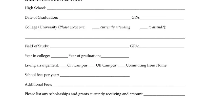 How to fill out hanover charities scholarship application 2021 step 4