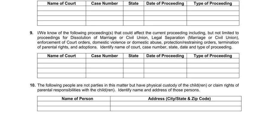 How to prepare petition allocation parental portion 5