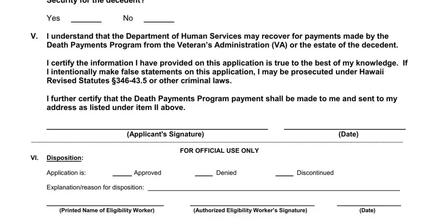 Part no. 2 of filling out form dhs 1163