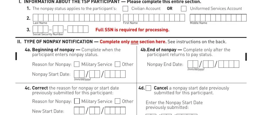 Part number 1 in filling out Form Tsp 41