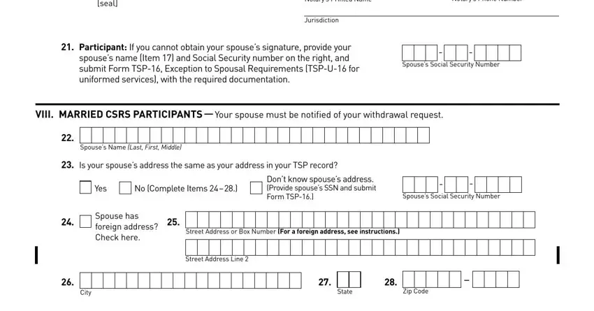 Part # 4 in completing tsp age withdrawal