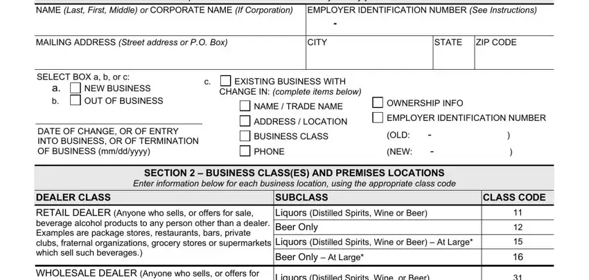 alcohol dealer registration form 5630 completion process outlined (step 1)