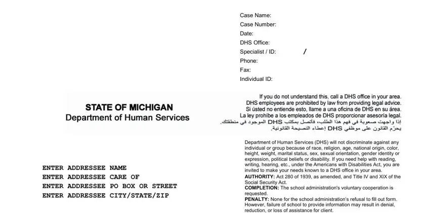 michigan verification form online completion process shown (part 1)