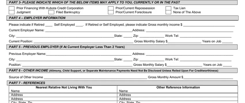 consumer credit application form writing process explained (step 2)