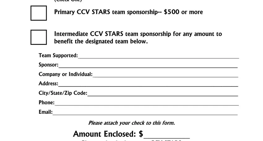 letter to request sports sponsorships completion process described (step 1)