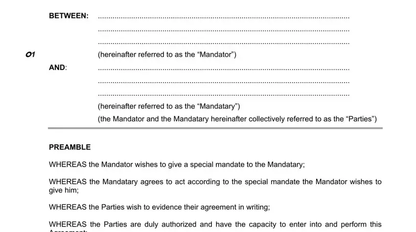 mandate agreement letter writing process clarified (step 1)
