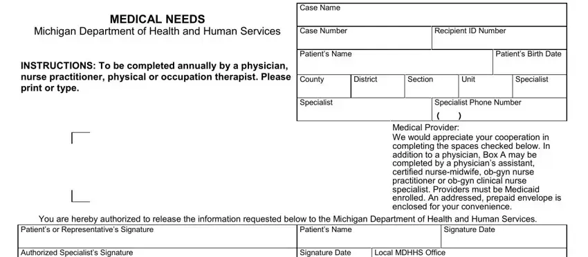 michigan medical needs form writing process explained (stage 1)