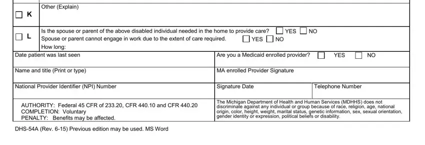 A way to fill in michigan medical needs form stage 3
