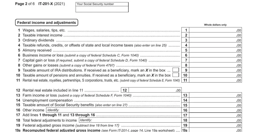 Part # 3 of filling in Form It 201X Tax