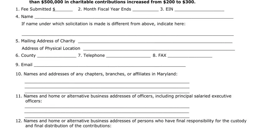 Names and home or alternative, than  in charitable contributions, and Names and addresses of any of cor 92 registration statement charitable organizations