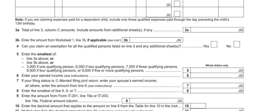 How to fill in Form It 216 portion 2