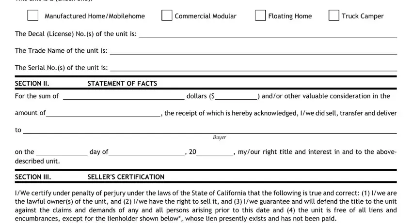 The best way to fill in housing bill sale part 1